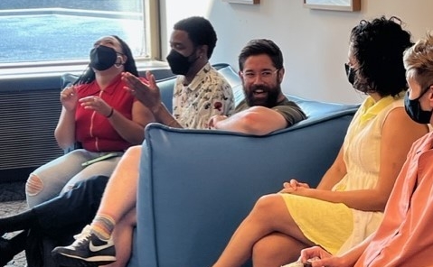 Audience at Luke Geddes reading