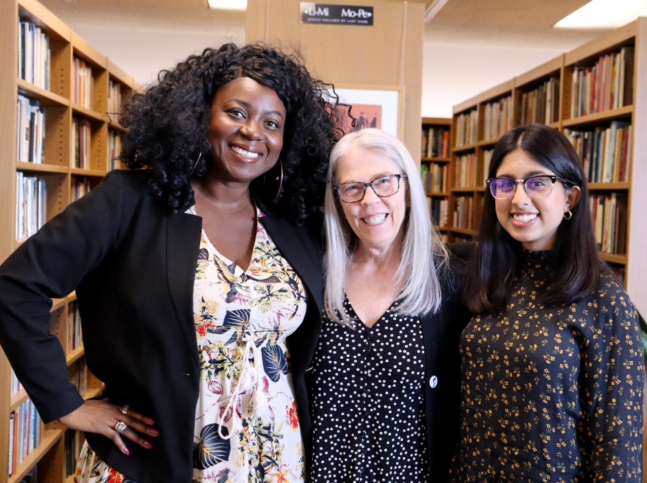 Yalie Kamara (Cincy Poet Laureate), Rimel Kamran (Cincy Youth Poet Laureate), and Gunter-Seymour 