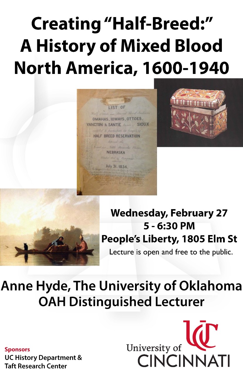 Creating "Half-Breed:" A History of Mixed Blood North America, 1600-1940 poster, full text next to image