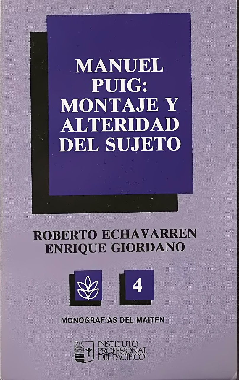 Cover of "Manuel Puig: Montaje y alteridad del sujeto"