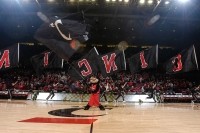 Photo of UC Bearcat inside the gym