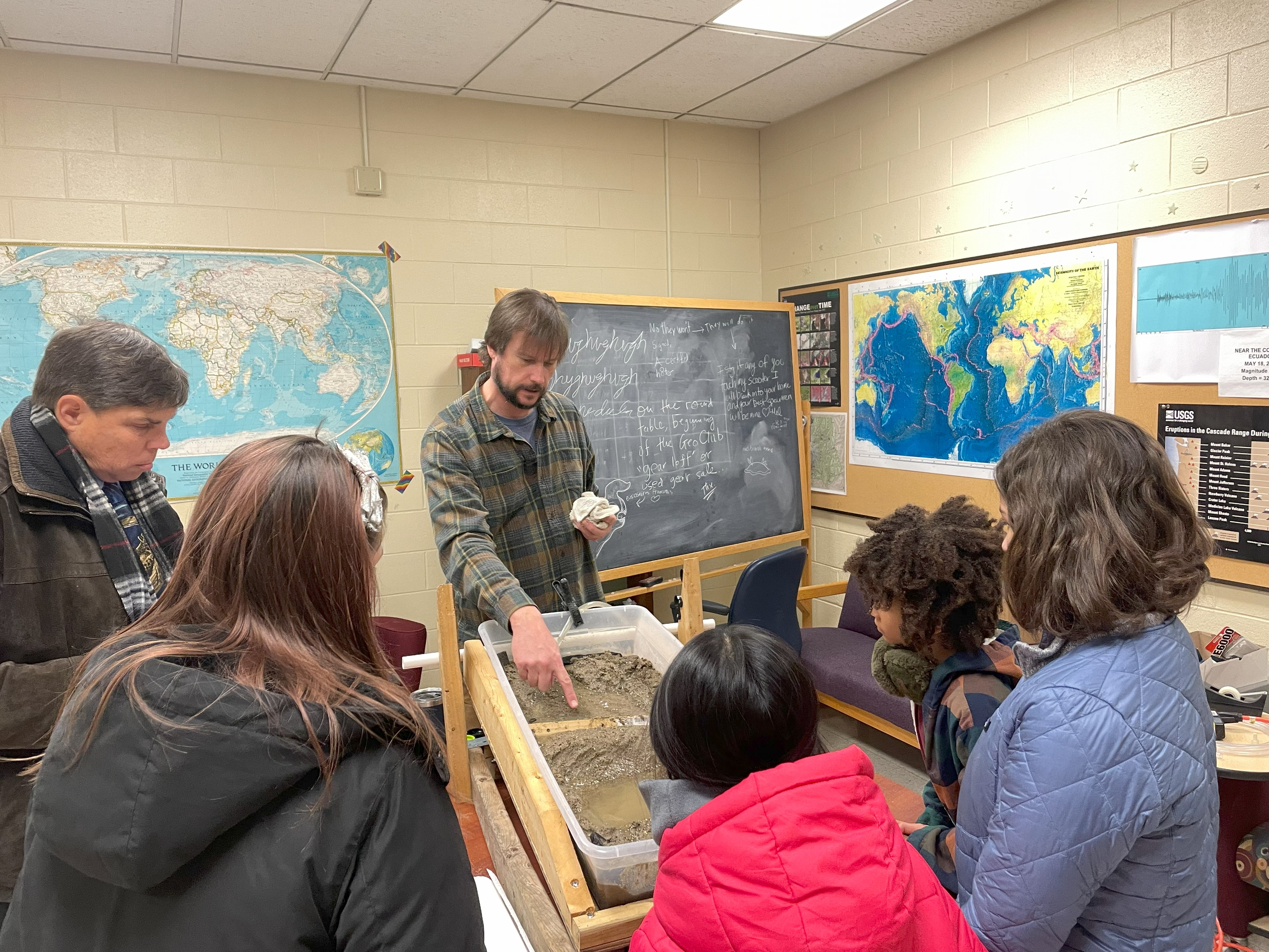 Elementary students visit UC on a field trip.