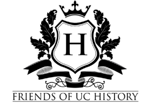 friends of UC History logo with a capital H in the middle