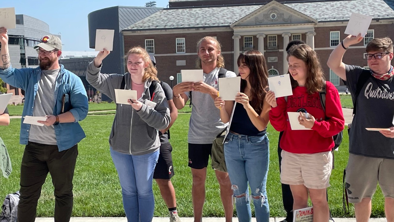 UC undergraduate students at the event
