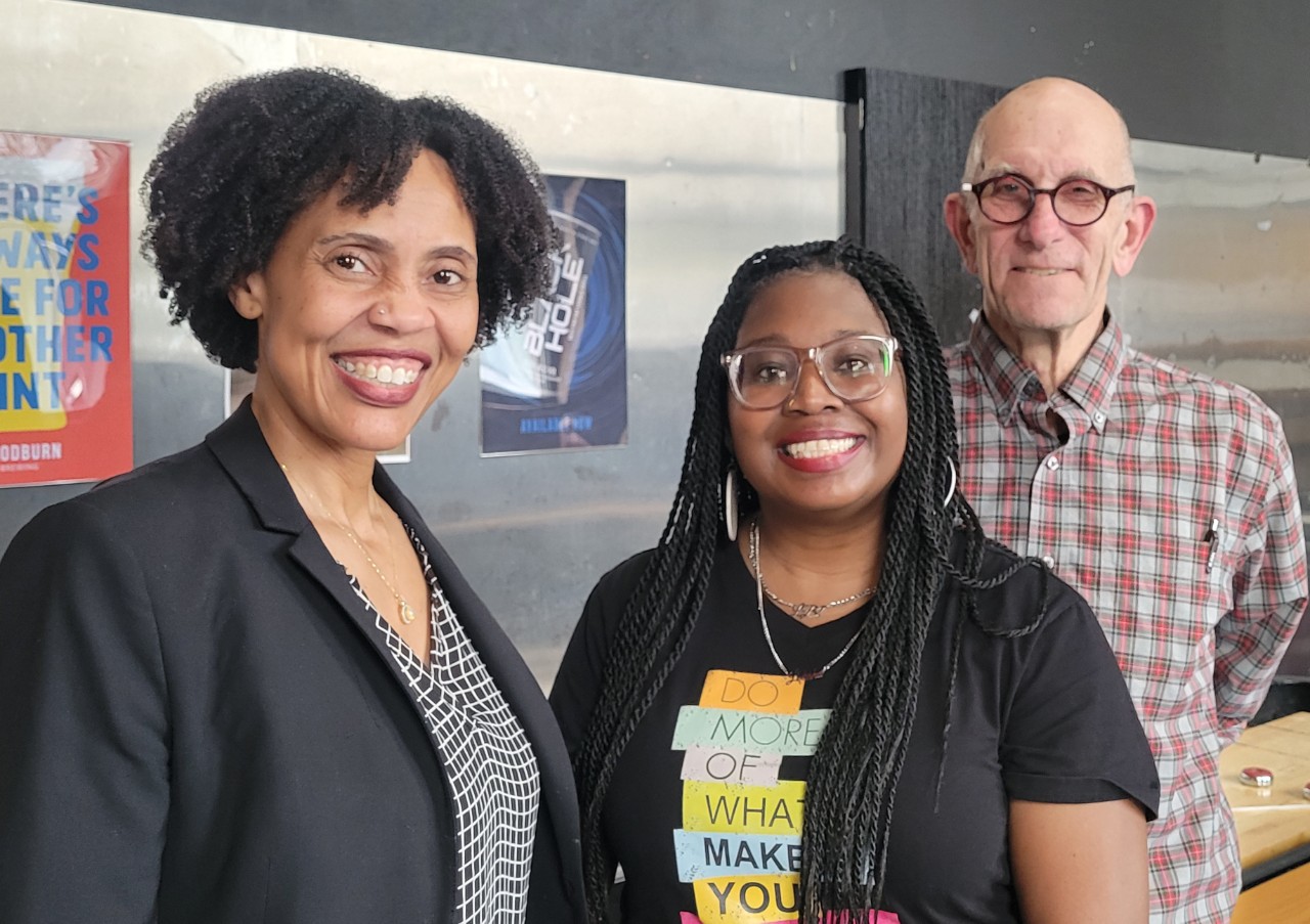 From left to right: Oneya Fennell Okuwobi, Letisha Engracia Cardoso Brown, Steve Carlton-Ford